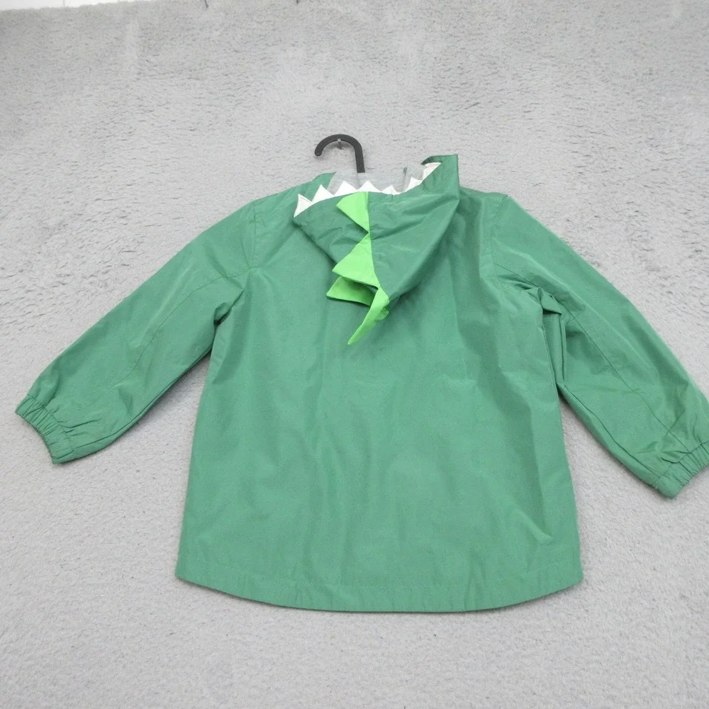 Carters Dinosaur Rain Jacket Kids 4 Green Hooded Dino Hunter Outdoor Kidswear